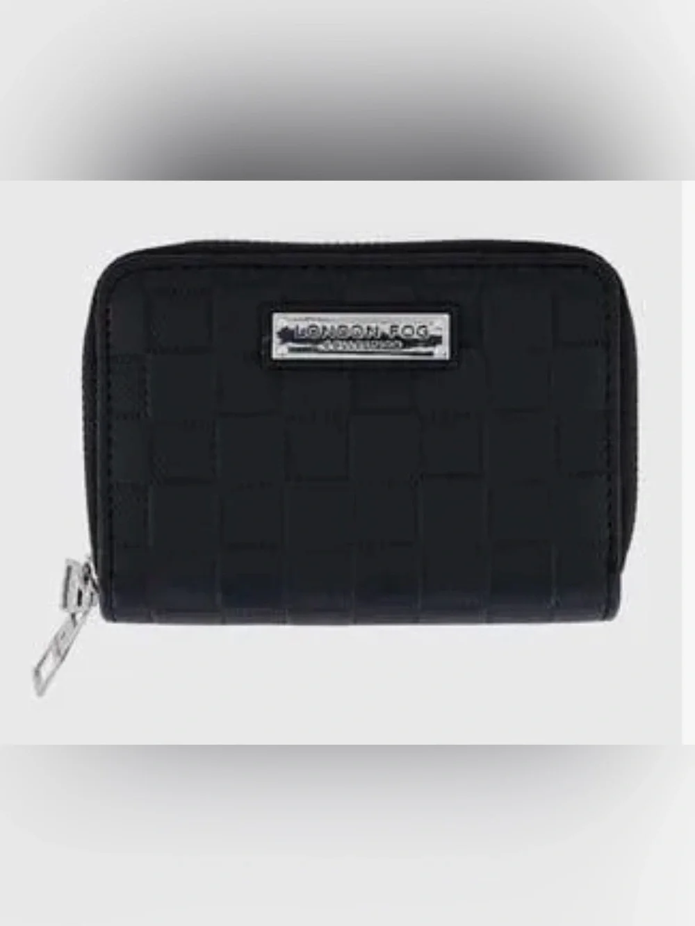 London Fog Black Double Zipper Wallet - Compact Quilted Style